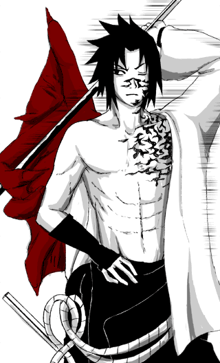 Handsome Sasuke Half-naked